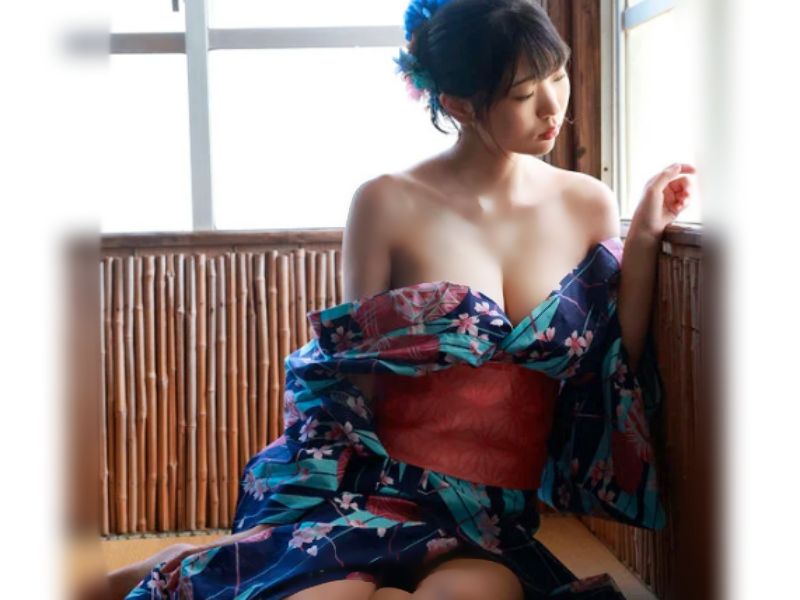 ［百田光希/イメビ］嬉しい~胸チラで勃起して！和服お姉さんが自慢のJオッパイさらしてオナサポしちまうエロ動画WWWWWWWWWWW