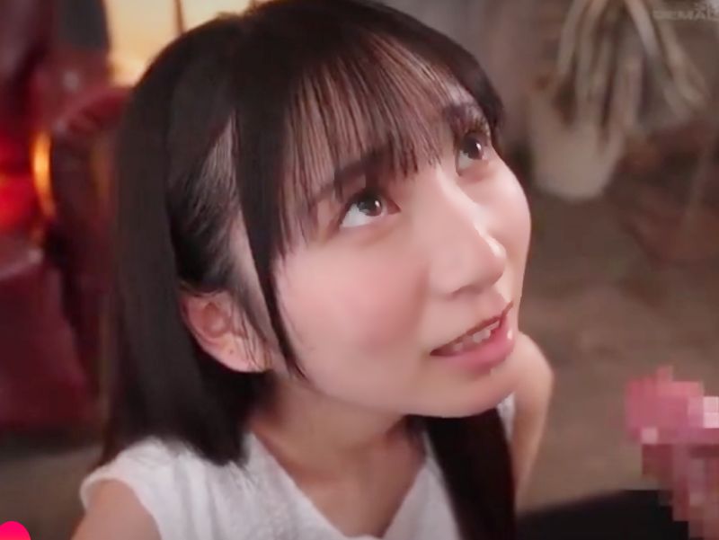 ［涙目未成年/初撮り］凄いイカ臭いの…興奮しちゃう！ノッポ乙女が唾液塗れにフェラして無毛お膣に呑み込むエロ動画WWWWWWWWW